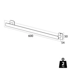 Tiger Handdoekrek Colar Chroom -Badkamer Verkoop 123 1041