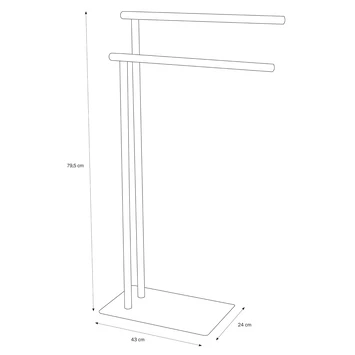 Sealskin Handdoekrek Brix Metaal Wit 9 Sealskin Handdoekrek Brix Metaal Wit - Afbeelding 7