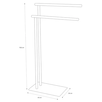 Sealskin Handdoekrek Brix Metaal Wit 10 Sealskin Handdoekrek Brix Metaal Wit - Afbeelding 8