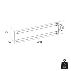 Tiger 2-armig Handdoekrek Cooper RVS/zwart 11 Tiger 2-armig Handdoekrek Cooper RVS/zwart -Badkamer Verkoop 123 1081