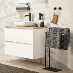 Sealskin Handdoekrek Brix Metaal Zwart -Badkamer Verkoop 123 1105