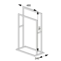 Sealskin Carré Handdoekrek Vrijstaand Wit -Badkamer Verkoop 123 1138