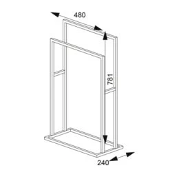 Sealskin Carré Handdoekrek Vrijstaand Wit -Badkamer Verkoop 123 1142