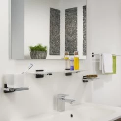 Tiger Planchet Zenna Chroom/Wengé -Badkamer Verkoop 123 1173