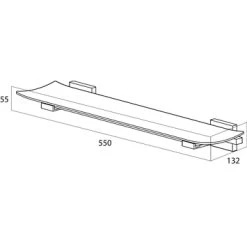 Tiger Planchet Zenna Chroom/Wengé -Badkamer Verkoop 123 1176