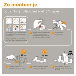 Tiger Planchet Colar 30 Cm Zwart 18 Tiger Planchet Colar 30 Cm Zwart -Badkamer Verkoop 123 1232