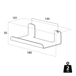 Tiger Planchet Colar 18 Cm Zwart -Badkamer Verkoop 123 1246