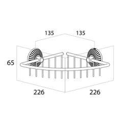 Tiger Ivy Hoekkorf Chroom/wit -Badkamer Verkoop 123 1306