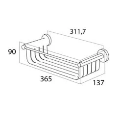 Tiger Wandkorf Boston Chroom -Badkamer Verkoop 123 1320