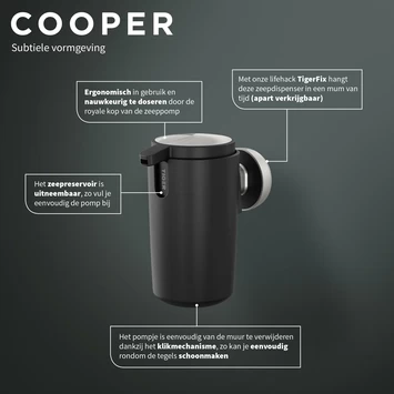 Tiger Zeepdispenser Cooper 175ml 7 Tiger Zeepdispenser Cooper 175ml - Afbeelding 5