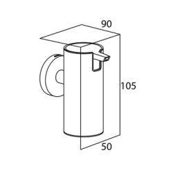Tiger Zeepdispenser Boston Hangend Geborsteld RVS 13 Tiger Zeepdispenser Boston Hangend Geborsteld RVS -Badkamer Verkoop 123 1401