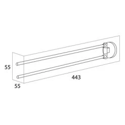 Handson Handdoekrek Smart Met Draaibare Armen Chroom -Badkamer Verkoop 123 1432