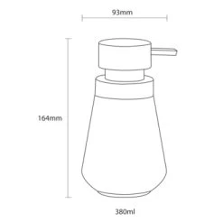 Sealskin Zeepdispenser Conical Porcelein Zwart -Badkamer Verkoop 123 1502