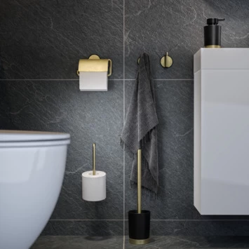 Tiger Tune Vrijstaande Zeepdispenser Geborsteld Messing/mat Zwart 4 Tiger Tune Vrijstaande Zeepdispenser Geborsteld Messing/mat Zwart - Afbeelding 2