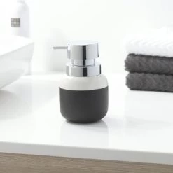 Sealskin Zeepdispenser Sphere Porcelein Zwart -Badkamer Verkoop 123 1525