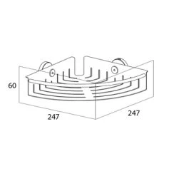 Tiger Hoekkorf Boston Groot RVS -Badkamer Verkoop 123 1532