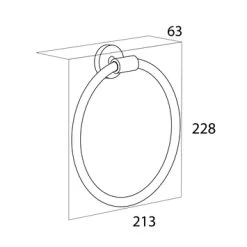 Tiger Handdoekring Boston RVS Glans -Badkamer Verkoop 123 1613