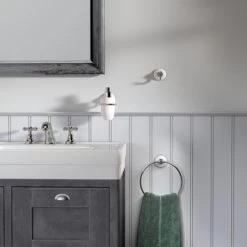 Tiger Ivy Beweegbare Handdoekring Chroom/wit -Badkamer Verkoop 123 1622