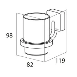 Tiger Bekerhouder Impuls Hangend Met Beker RVS -Badkamer Verkoop 123 1664