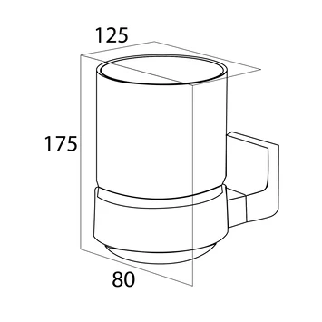 Tiger Bekerhouder Ontario Hangend Met Beker Chroom 4 Tiger Bekerhouder Ontario Hangend Met Beker Chroom - Afbeelding 2