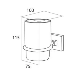 Tiger Bekerhouder Melbourne Hangend Met Beker Chroom 11 Tiger Bekerhouder Melbourne Hangend Met Beker Chroom -Badkamer Verkoop 123 1703