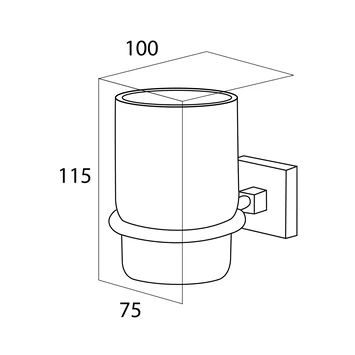 Tiger Bekerhouder Melbourne Hangend Met Beker Chroom 7 Tiger Bekerhouder Melbourne Hangend Met Beker Chroom - Afbeelding 5