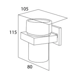 Tiger Bekerhouder Items Hangend Met Beker Chroom -Badkamer Verkoop 123 1747