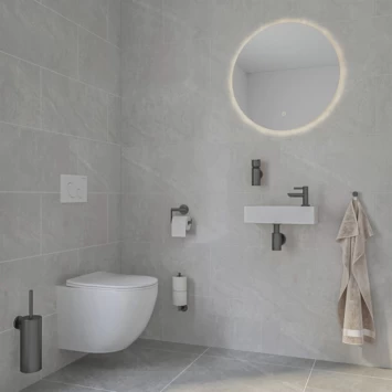 Marho Zeepdispenser Luxor Gun Metal 4 Marho Zeepdispenser Luxor Gun Metal - Afbeelding 2