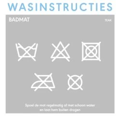 Sealskin WC Mat Woodblock Teak 60x60 Cm -Badkamer Verkoop 123 1938