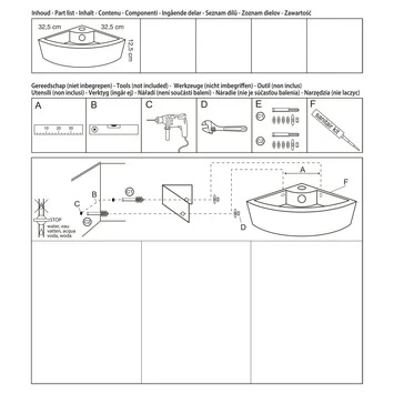 Handenwasser Hera 31,5x31,5x12,4cm Wit 4 Handenwasser Hera 31,5x31,5x12,4cm Wit - Afbeelding 2