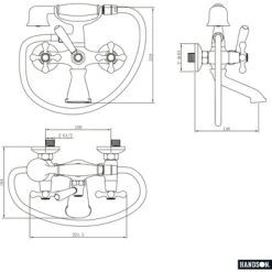 Handson Badkraan Louise Met Handdouche Chroom 15 Cm 7 Handson Badkraan Louise Met Handdouche Chroom 15 Cm -Badkamer Verkoop 123 210
