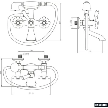 Handson Badkraan Louise Met Handdouche Chroom 15 Cm 5 Handson Badkraan Louise Met Handdouche Chroom 15 Cm - Afbeelding 3