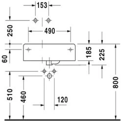 Duravit Wastafel Scola Rechts 61.4x45.9x22.4 Cm -Badkamer Verkoop 123 2115