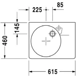 Duravit Wastafel Scola Links 61.4x45.9x22.4 Cm -Badkamer Verkoop 123 2117