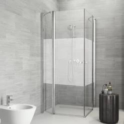 Sealskin Douchecabine Code Hoekinstap 4-delig 100x197 Cm Met Gesatineerde Band