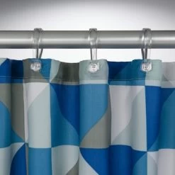 Sealskin Douchegordijn Tangram Blauw 200x180 Cm -Badkamer Verkoop 123 2173