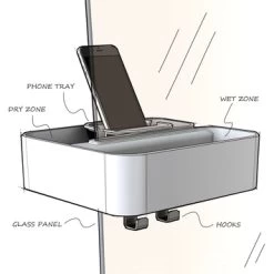 Tiger Douchemand Voor Douchewand 2-store Wit -Badkamer Verkoop 123 22