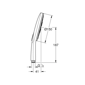 Grohe Handdouche Vitalio Smartactive 150/3 8 Grohe Handdouche Vitalio Smartactive 150/3 - Afbeelding 6