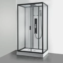 Allibert Douchecabine Uyuni Wandmodel 80x120cm Zwart