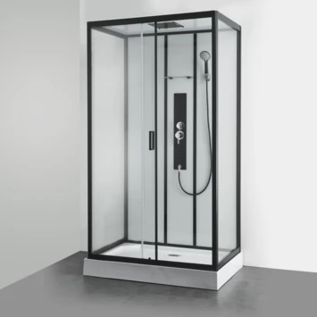 Allibert Douchecabine Uyuni Wandmodel 80x120cm Zwart 3 Allibert Douchecabine Uyuni Wandmodel 80x120cm Zwart