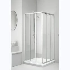 Sealskin Douchecabine Hoekinstap Met Schuifdeur C110 Mat Zilver