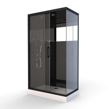 Aurlane Douchecabine Met Schuifdeur Black Mirror 2 Rechthoek Zwart 80x110 Cm 3 Aurlane Douchecabine Met Schuifdeur Black Mirror 2 Rechthoek Zwart 80x110 Cm