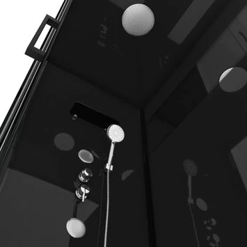 Aurlane Douchecabine Met Schuifdeur Black Mirror 2 Rechthoek Zwart 80x110 Cm 6 Aurlane Douchecabine Met Schuifdeur Black Mirror 2 Rechthoek Zwart 80x110 Cm - Afbeelding 4