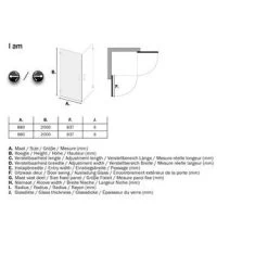 Sealskin Swingdeur Voor Hoekinstap I AM 200x90 Cm RVS 13 Sealskin Swingdeur Voor Hoekinstap I AM 200x90 Cm RVS -Badkamer Verkoop 123 2509