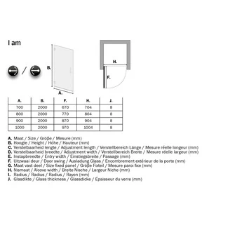 Sealskin Swingdeur Voor Nis I AM 200x90 Cm RVS 8 Sealskin Swingdeur Voor Nis I AM 200x90 Cm RVS - Afbeelding 6