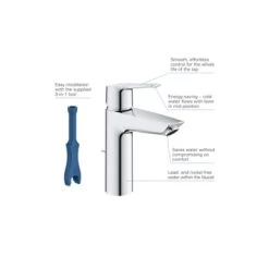 Grohe Wastafelkraan Start M-size Met Waste Quickfix Chroom 15 Grohe Wastafelkraan Start M-size Met Waste Quickfix Chroom -Badkamer Verkoop 123 253