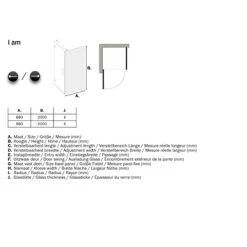 Sealskin Douchewand Voor Swingdeur I AM 200x90 Cm RVS 13 Sealskin Douchewand Voor Swingdeur I AM 200x90 Cm RVS -Badkamer Verkoop 123 2563