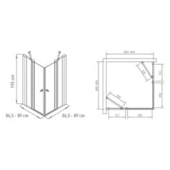 Van Marcke Hoover Douche Hoekinstap Met Draaideuren 90x90x195 5 Van Marcke Hoover Douche Hoekinstap Met Draaideuren 90x90x195 -Badkamer Verkoop 123 2641