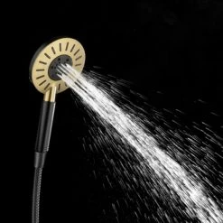 Tiger Regendoucheset Akcent Zwart/messing Incl Kraan En Handdouche Met 3 Straalstanden 13 Tiger Regendoucheset Akcent Zwart/messing Incl Kraan En Handdouche Met 3 Straalstanden -Badkamer Verkoop 123 2650