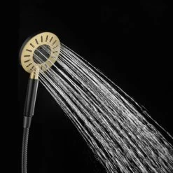 Tiger Regendoucheset Akcent Zwart/messing Incl Kraan En Handdouche Met 3 Straalstanden 14 Tiger Regendoucheset Akcent Zwart/messing Incl Kraan En Handdouche Met 3 Straalstanden -Badkamer Verkoop 123 2651